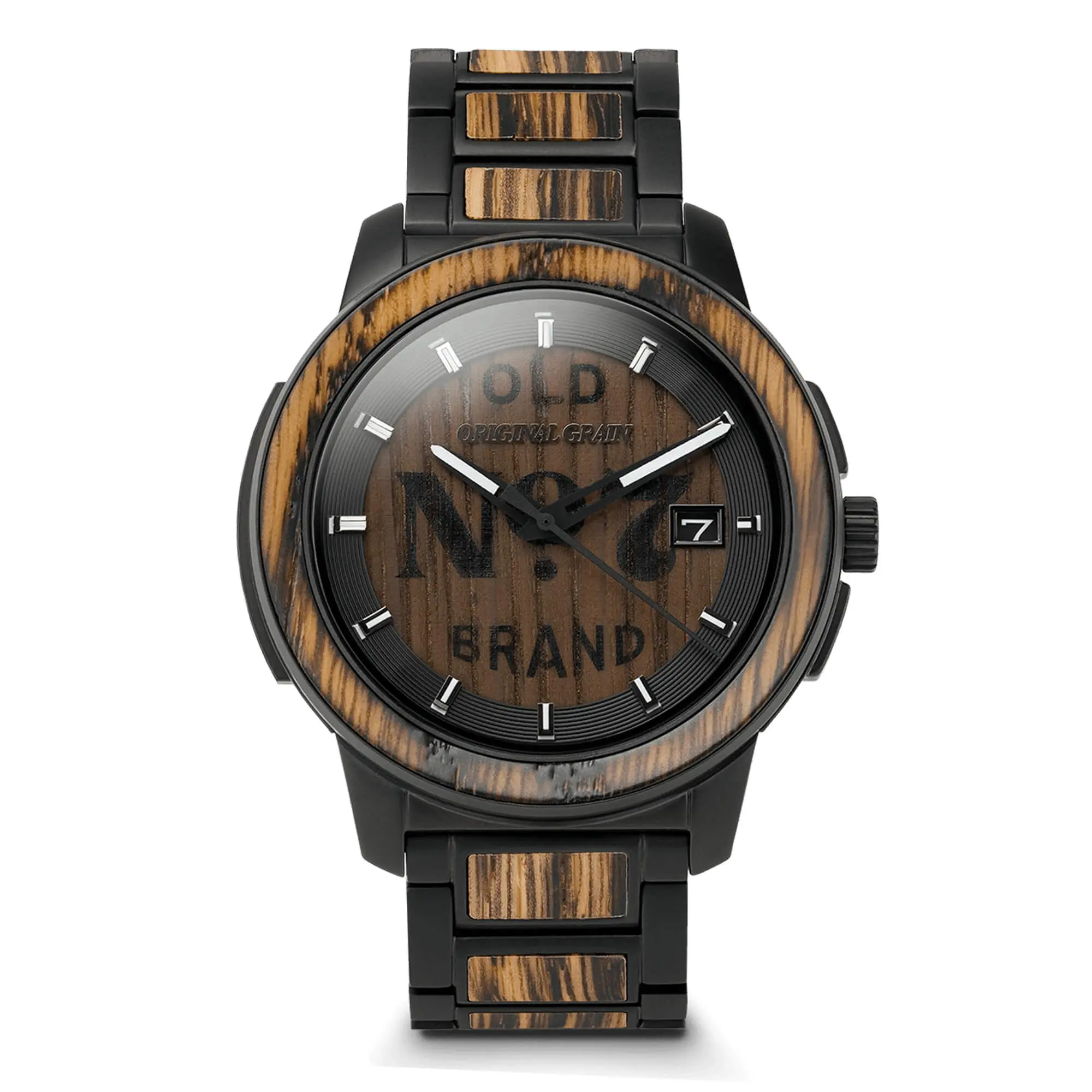 Jack Daniel's Charred Oak Barrel Men's Watch, 46mm Fashion Accessory for Men, Watches, Men's Watches