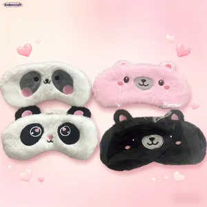 Ultra Soft Plush Lightweight Sleep Eye Mask - 3D Blackout Light-Blocking, Adjustable Strap, Cute Comfortable Cover for Side Sleepers, Pack-Friendly for Travel, Nap, Home Use