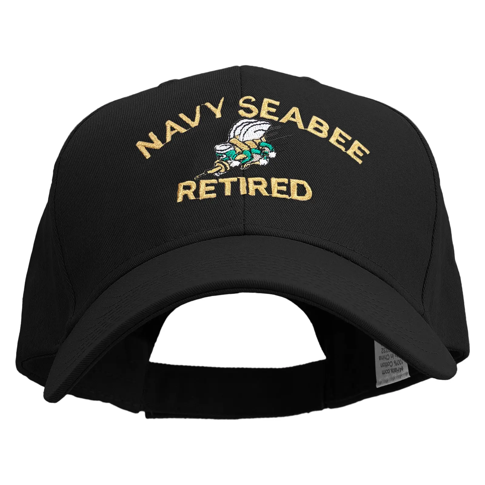 US Navy Seabee Retired Embroidered New Big Size High Profile Twill Cap