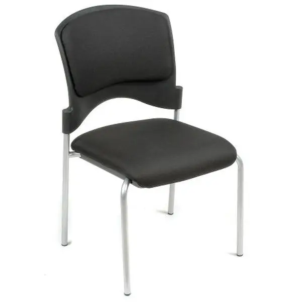 Global Industries 240220BKA Stacking Chair - Fabric - Black - Brookville Collection