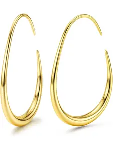 Earrings for Women 14k Gold Plated Hoop Earrings Teardrop Shape Earrings Gift for Women