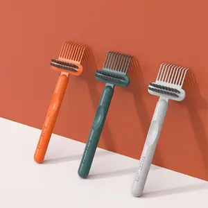 3-Pack Comb & Hairbrush Cleaner Set - Dual-Tool Mini Rake with Nylon Bristles for Removing Hair,Dust,Product Build-Up - Portable, Reusable for Professional or Home Use,