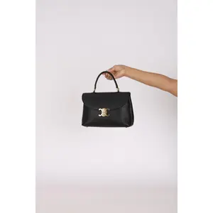 Pre-owned Celine Designer Handbag/Wallet Medium Nino Bag Black Grained Calfskin
