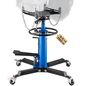 fathersdaygift VEVOR Transmission Jack, 33-67 High Lift, 1100 lbs Hydraulic Telescoping Transmission Jack, 2-Stage Floor Jack Stand 1/2 Ton Capacity with Foot Pedal, 360 Swivel Wheel, Garage/Shop Lift Hoist