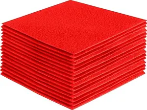 Acrylic Felt Sheets for Crafts - Soft Precut 6" X 6" Inches (15cm X 15cm) Felt Squares - Use Felt Fabric Craft Sheets for DIY, Hobby, Costume, and Decoration - Kelly , 36 Pieces
