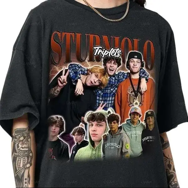 Sturniolo Triplets Graphic Tee- Nick, Matt, and ChrisT-shirt Clothing Comfortable