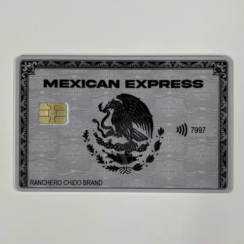 Platinum Mexican Express Debit Card Sticker