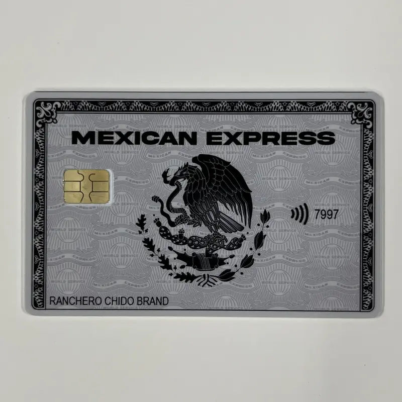 Platinum Mexican Express Debit Card Sticker