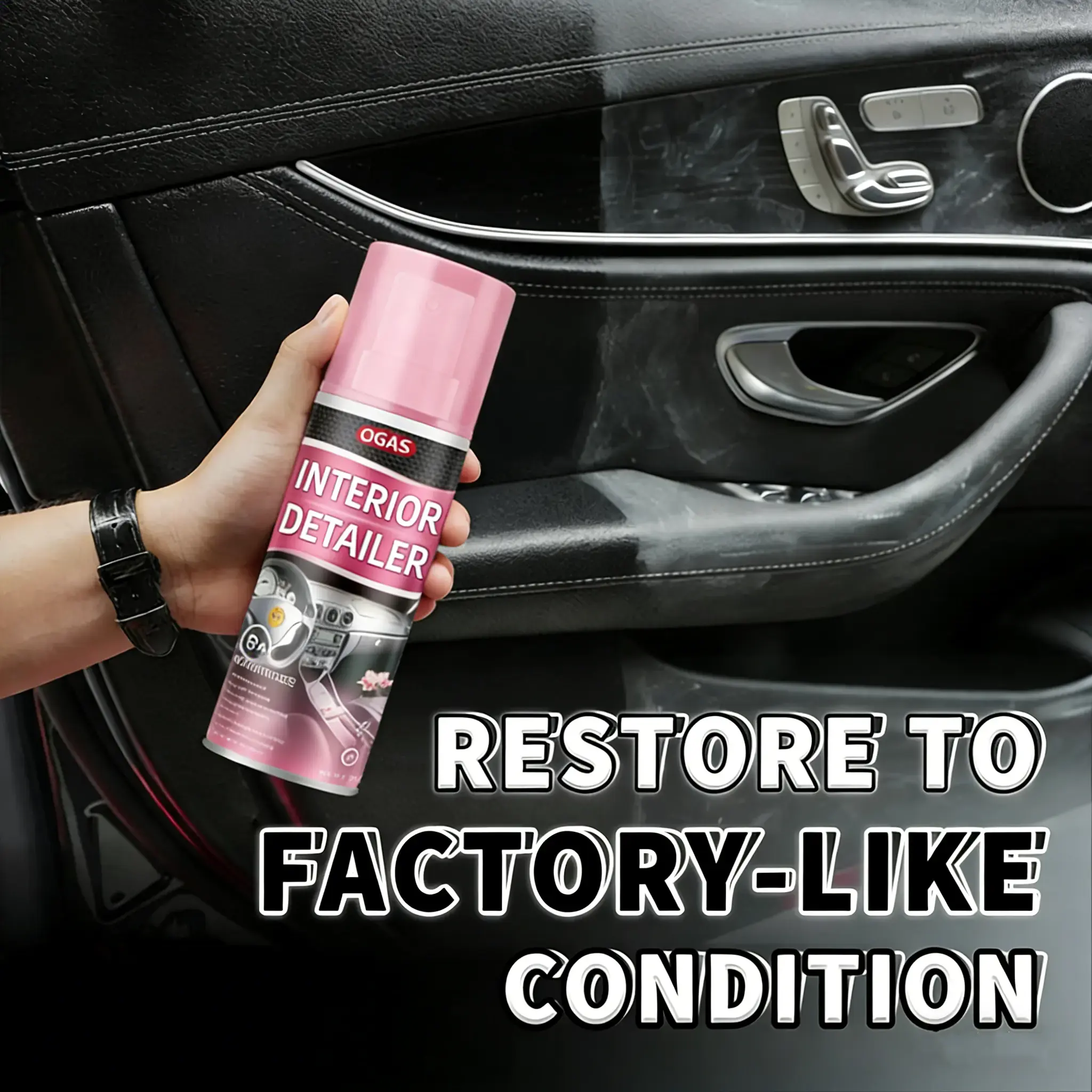 15 oz Car Spray Cleaner - Quick Interior Detailer, Polished Coating, Anti-Aging UV Protection, Upholstery Cleaner, Car Detailing Accessories, Vehicle Accessories effortless interior maintenance