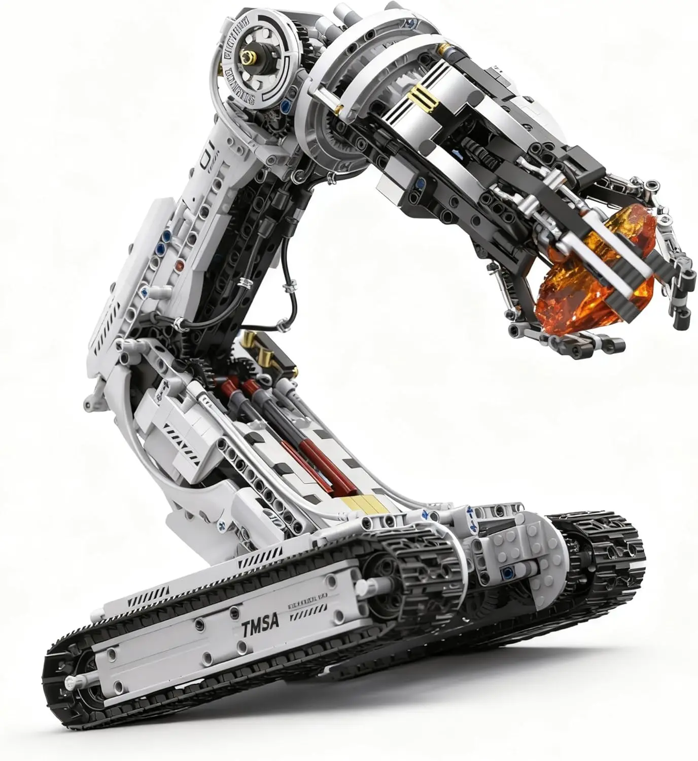 Technical Tracked Robotic Arm Building Block Kits, STEM Educational Toys, Upgraded Remote & APP Controlled Blocks Robot Kits, 1468-Piece Set for 8-14 Year-Olds & Adults, Robotic Robot Kits