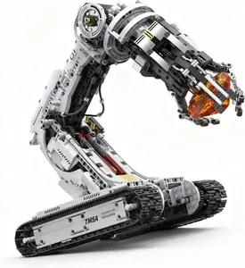 Technical Tracked Robot Arm Building Block Kits,STEM Educational Toys,Upgraded Version Remote & APP Controlled,Set for Boys and Girls 8-14,Technical Robotic Arm Set for Adult(1468Pcs)
