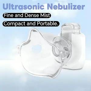 Handheld Ultrasonic Nebulizer, Portable Home Nebulizer, Rechargeable Mesh Nebulizer, Includes Face Mask and Mouthpiece, Features a Compact and Self-Cleaning Design, Suitable for Home Use, Travel, and Respiratory Assistance.