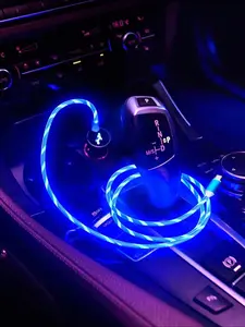 Car Type-C Glowing Data Cable Type C Charging Car Electronics Accessory