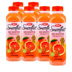 OKF Korean Strawberry Juice Drink 500ml x 6 Pack - Real Fruit Blend, Refreshing Beverage