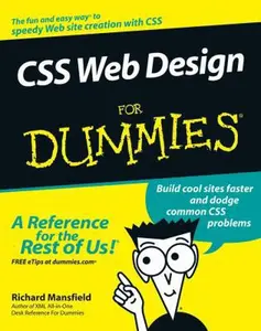 USED-CSS Web Design For Dummies by Richard Mansfield (Paperback)