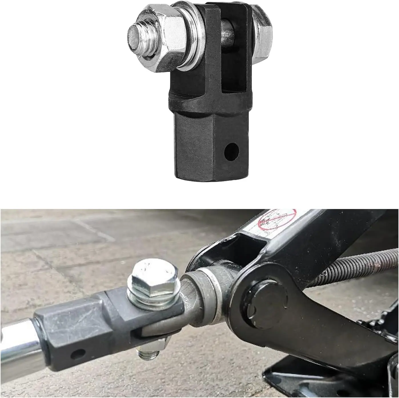 Scissor Jack Adapter, Scissor Jack Drill Adapter for 1/2 Inch Drive Impact Wrench or 13/16 Inch Lug Wrench, Universal Sturdy Power Jack Connector for Automotive RV Trailer