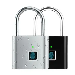 Portable Fingerprint Padlock, USB Rechargeable Anti-theft Lock, Intelligent Electronic Fingerprint Padlock, Fingerprint Smart Lock for Luggage & Handheld, Bicycles & Storage Cabinets