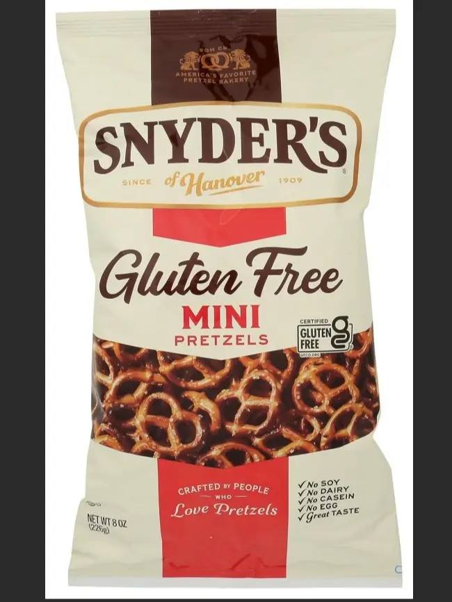 Snyder's of Hanover, Gluten Free Mini Pretzels, 8 Oz Bag