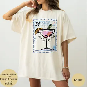 Dirty 30 Martini Birthday Shirt - Party Matching T-Shirts - 30th Birthday Gift
