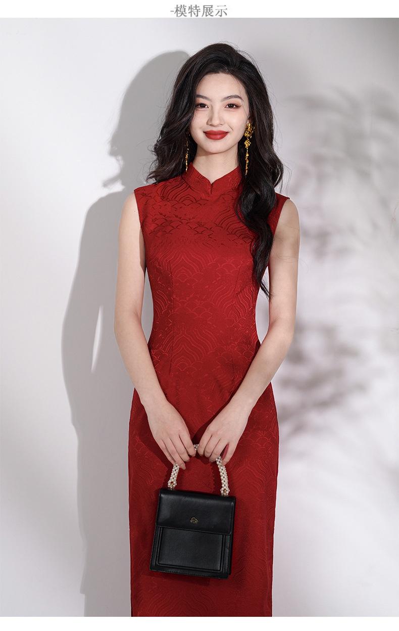 Chinese Red Simple Temperament Dress