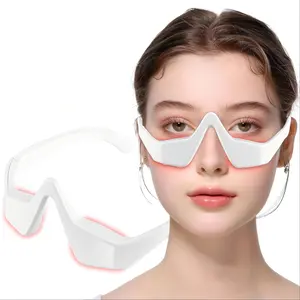 Smart Eye Massager Glasses - Red Light Therapy with Microcurrent, Heat & Vibration, for Eye Bags Dark Circles Puffiness Wrinkles Fine Lines Eye Strain Gift for Women & Men