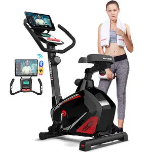HARISON Magnetic Exercise Bike w/ Bluetooth 350 LBS Heavy Duty Home Gym Equipment Adjustable Load Capacity Ultra-Smooth 14 Levels Resistance LCD Monitor iPad Holder（TKHR-B7)