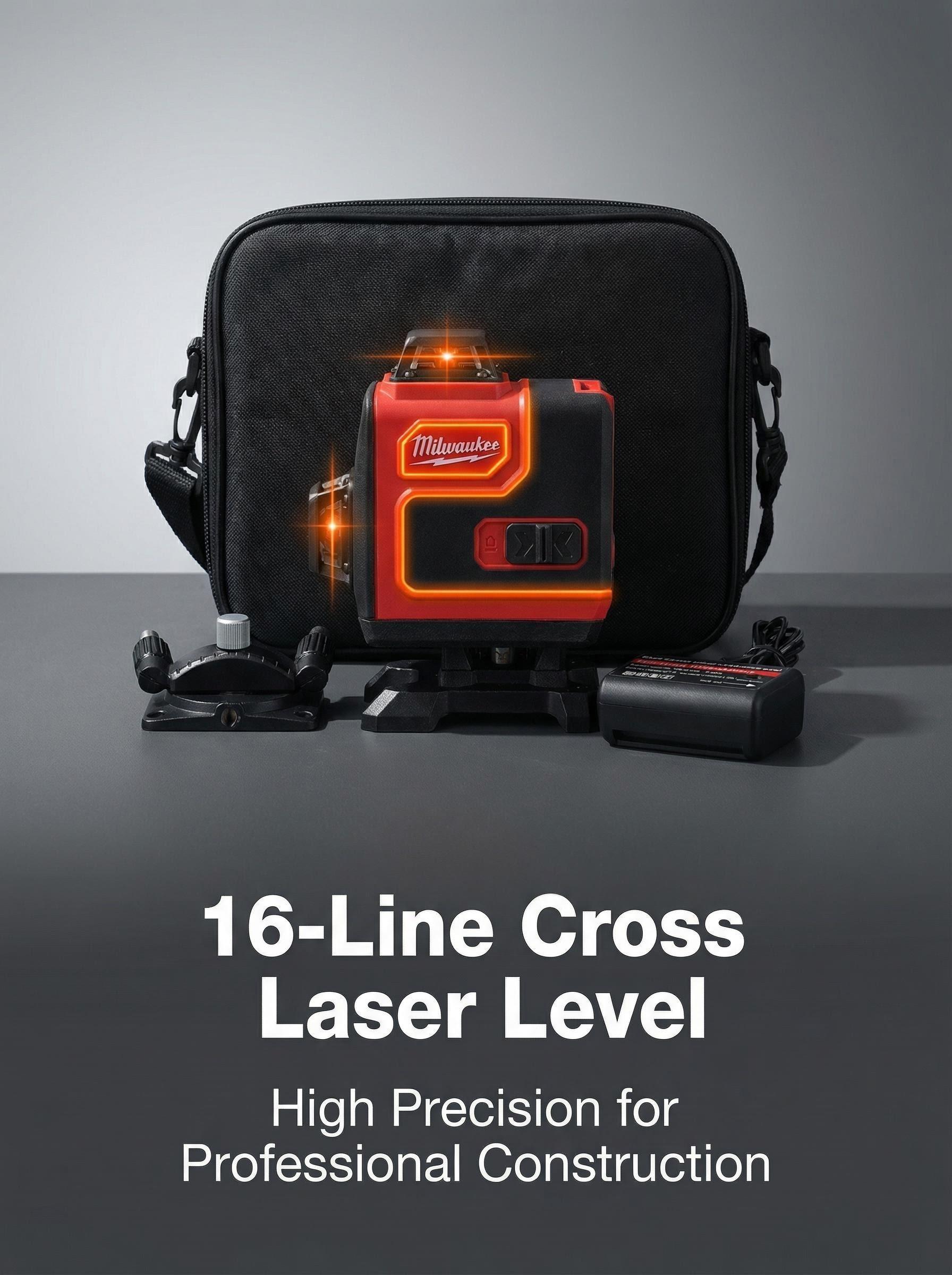 Milwaukee 16-Line Laser Level 12V M12 For Walls Floors And Construction Use