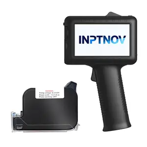 Handheld Inkjet Printer for Logo QR Code Date Batch Barcode Number Serial Number on Anything Farbic Wood Plastic Cardboard Metal Clothes,16H Long Endurance,0.5 Inch Nozzle,42ml Fast Dry Ink