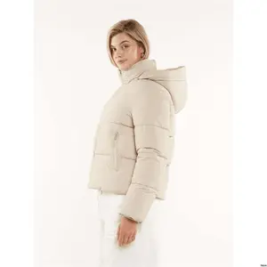 Ladies Stand Pockets Removable With Jackets s Women Winter Puffer Hood Zip Collar Warm Quilted Coat