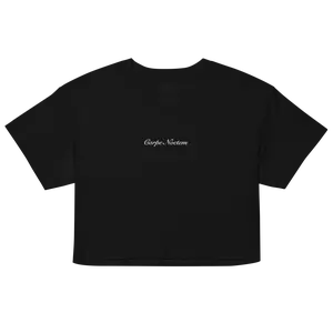 Carpe Noctem Embroidered Crop Tee