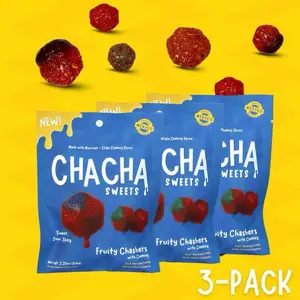 3 PACK SMALLS Fruity Chamoy Gushers (Chashers) Smalls, Viral Gummy Candy & Snacks, Sweet sour & Spicy, Nostalgic Juicy Chewy Chamoy Candy Mexican