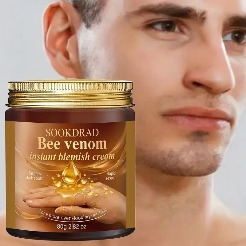 Bee Venom Spot Corrector Cream, Contains Bee Venom Extract, Brightens Dark Spots, Even Skin Tone, Suitable for All Skin Types, 80g/2.82oz, Daily Use