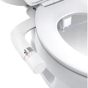 Bidet Attachment for Toilet, Dual Nozzle Bidet Toilet Seat, Non-Electric Ultra-Thin Bidets for Existing Toilets, Rear/Feminine Wash with Adjustable Water  (White)