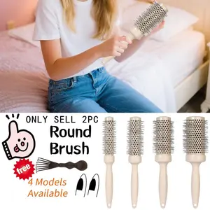 Professional Blow-Dry Styling Round Brush Set - Ceramic Barrel Ionic Styling Brush (Women's Edition) - Compact and Lightweight Round Brush Designed for Blow-Drying