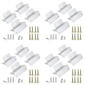 ECO-WORTHY 16 Units Solar Panel Mounting Brackets,Z Bracket Sets Lightweight Aluminum Corrosion-Free for RV, Trailer, Boat, Yachs, Wall and Other Off Gird Roof,4 Set of 4 Units