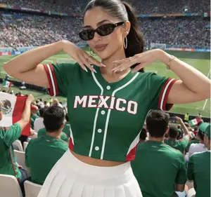 Personalized Mexico Croptop Baseball Jersey , Custom Name + Number Shirt, Note Number And Name On Your Order