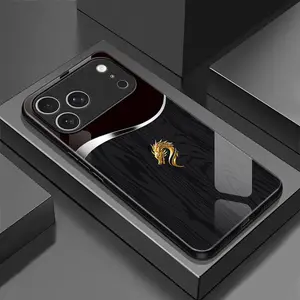 Suitable for [iPhone 17 Pro Max] Personality simple split dragon pattern creative business high-end anti-drop glass mobile phone case affordable anti-drop anti-fingerprint 996