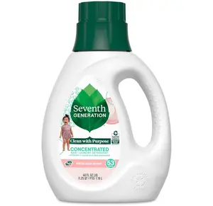 Seventh Generation Concentrated Baby Laundry Detergent, Stain Fighting Formula, Fresh Scent, 40 oz (53 Loads)