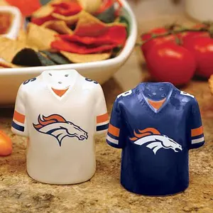 Football Fan Shop Ceramic Salt and Pepper Shakers - Denver Broncos Football Fan Shop Ceramic Salt and Pepper Shakers - Denver Broncos