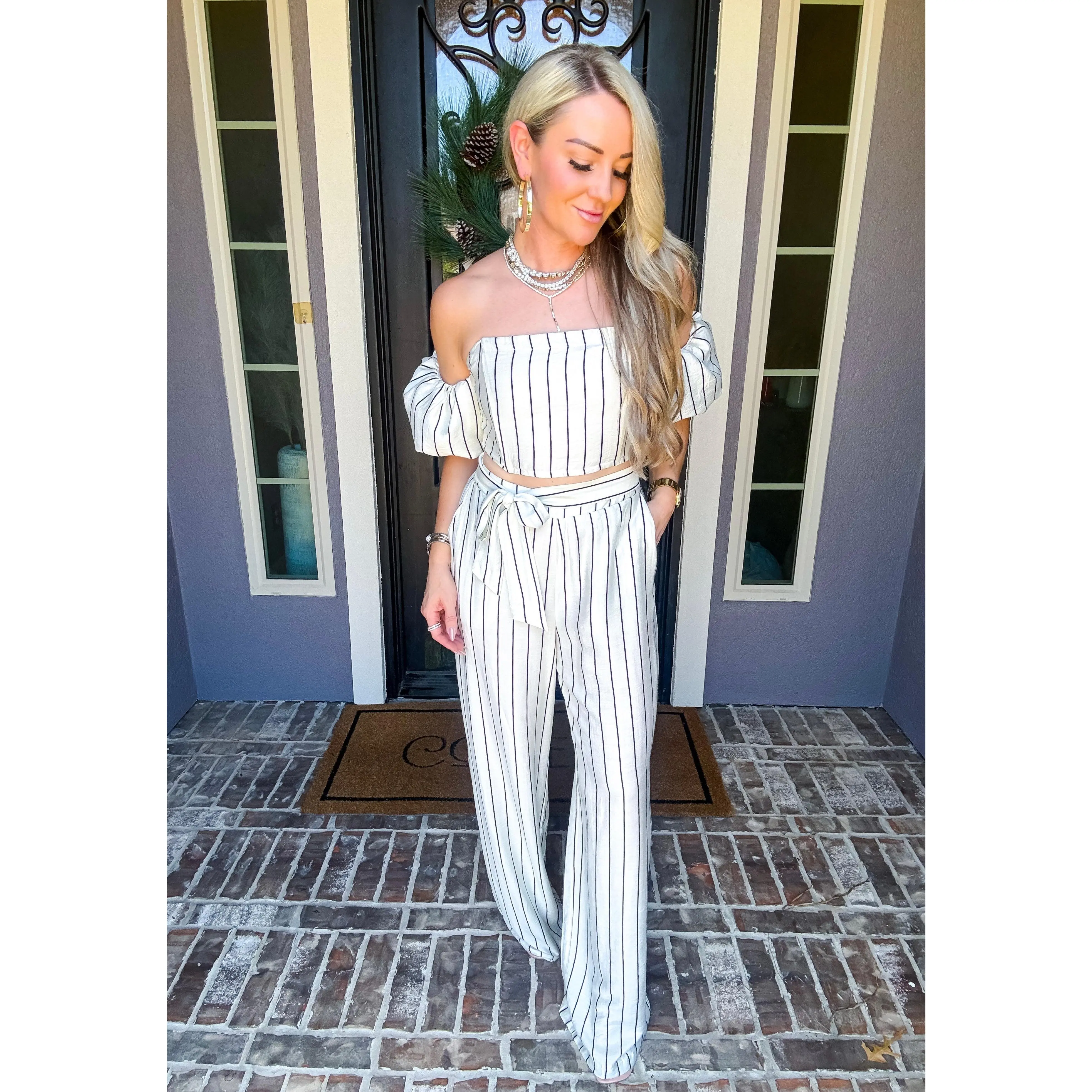 Manhattan Muse Pinstripe Pants