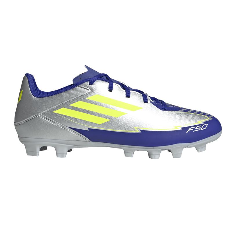 adidas Mens F50 Club Messi Firm GroundMulti Ground Soccer Cleats  - Blue, Silver