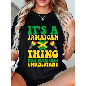 100% Cotton ITS A JAMAICAN THING YUH NAH GUH UNDERSTAND JAMAICAN ROOTS T-Shirt