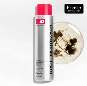 1 Piece Hismile iD Stain Whitening Mouthwash for White Teeth UN, Freshens Breath with Essential Oils 237ml Daily