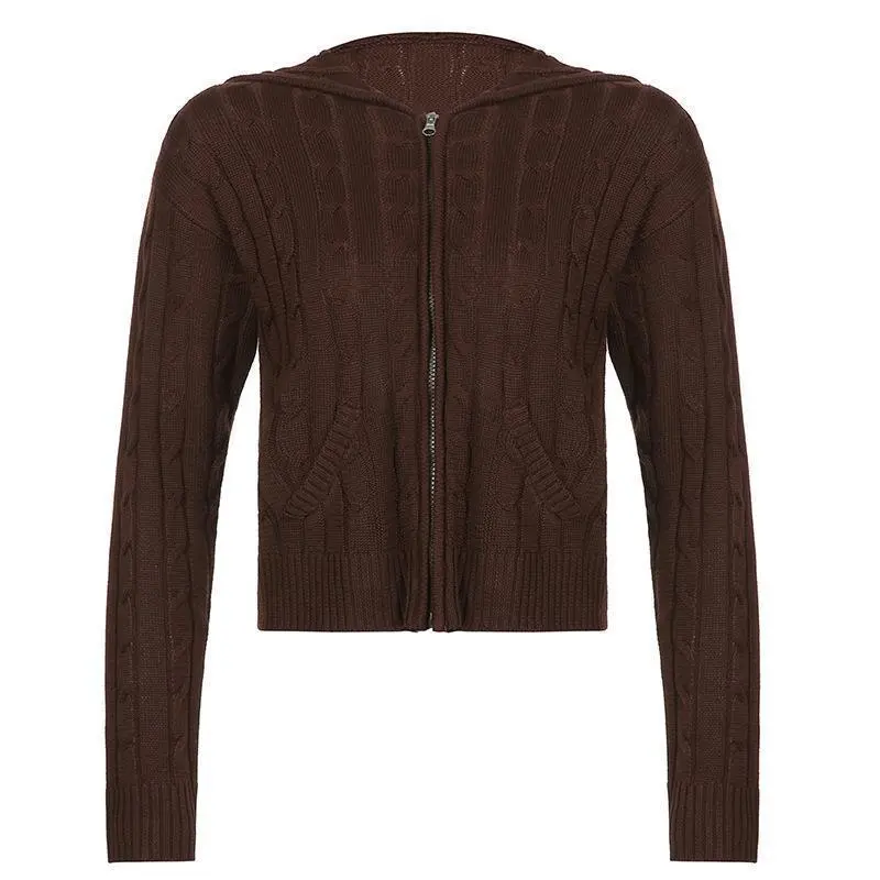 19028 Twisted Flower Brown