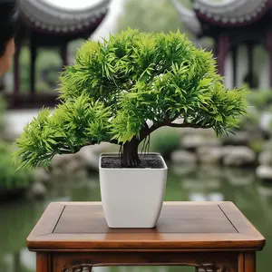 Artificial Plant Pottery, Realistic Fake Tree for Home Decor Office Desktop Ornament, Faux Pine Tree for Indoor Decoration, House Plants Decor