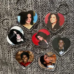 Michael Jackson Heart Keychains