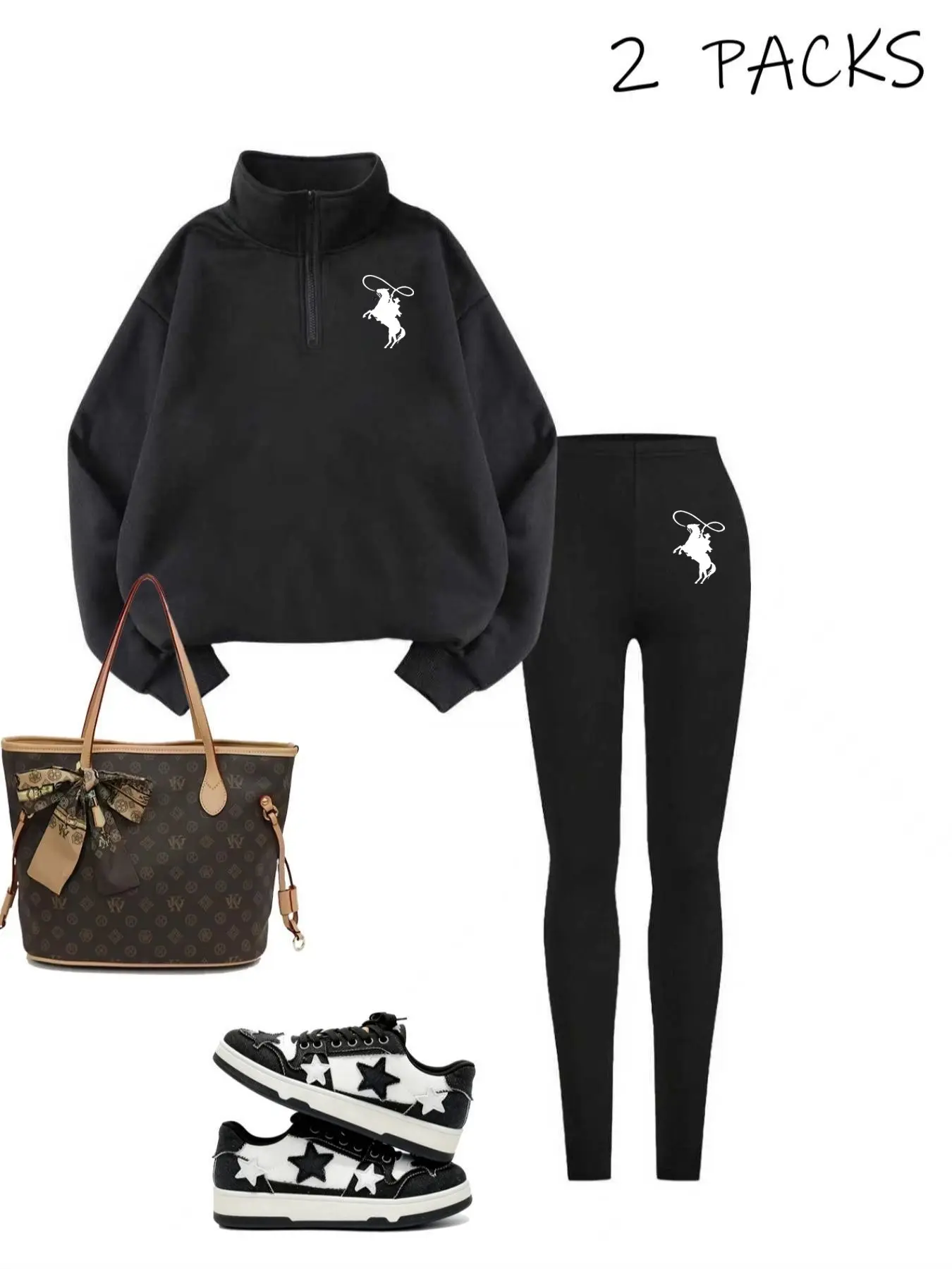 2026 New Ktz Youth Street Style Athleisure Wear Set, Functional Stand Collar Sweatshirt + Stretch Sports Long Pants, Casual Look for Spring & Fall