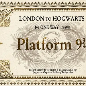 Platform 9 3/4 themed stickers the Ultimate Rectangle Sticker for Anywhere & Anything  Minimal Tech Style | Waterproof | Perfect Fit for Laptops & Accessories - Unique Personalization