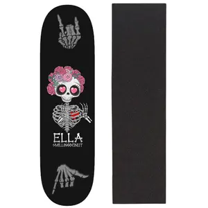 Roseskull Pro Skateboard includes grip tape Deck Construction: 7-Ply Canadian Maple