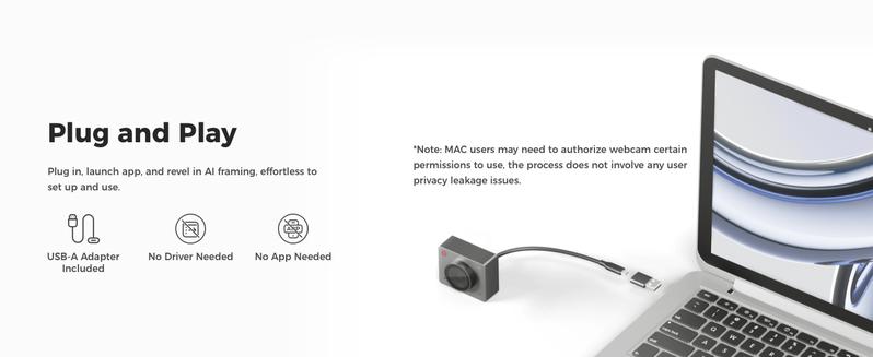 OBSBOT Meet SE 1080P Webcam with AI Framing Streaming Camera, 1/2.8" Sensor, Beauty Mode, Gesture Control, DOL HDR, Web Camera for Desktop and Gaming